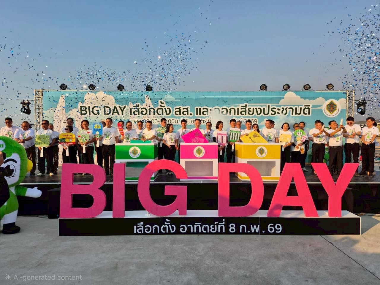 จังหวัดชลบุรีจัดกิจกรรม Big Day ชวนประชาชนออกเสียงเลือกตั้ง-ประชามติ 8 กุมภาพันธ์นี้
